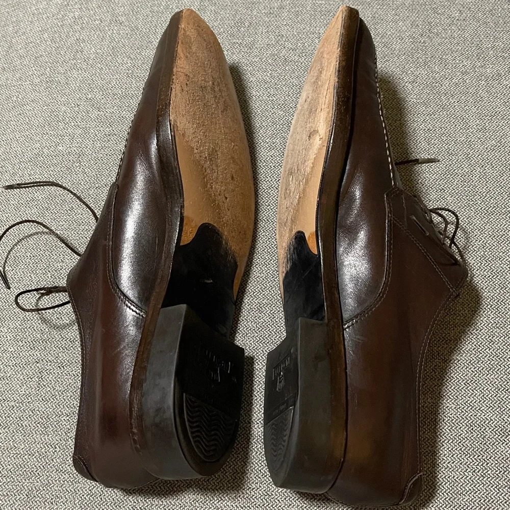 Dark Brown Salvatore Ferragamo Leather Oxfords